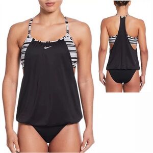 NEW Nike Micro Striped Layered Tankini Top Only Swim Plus Size 2X
